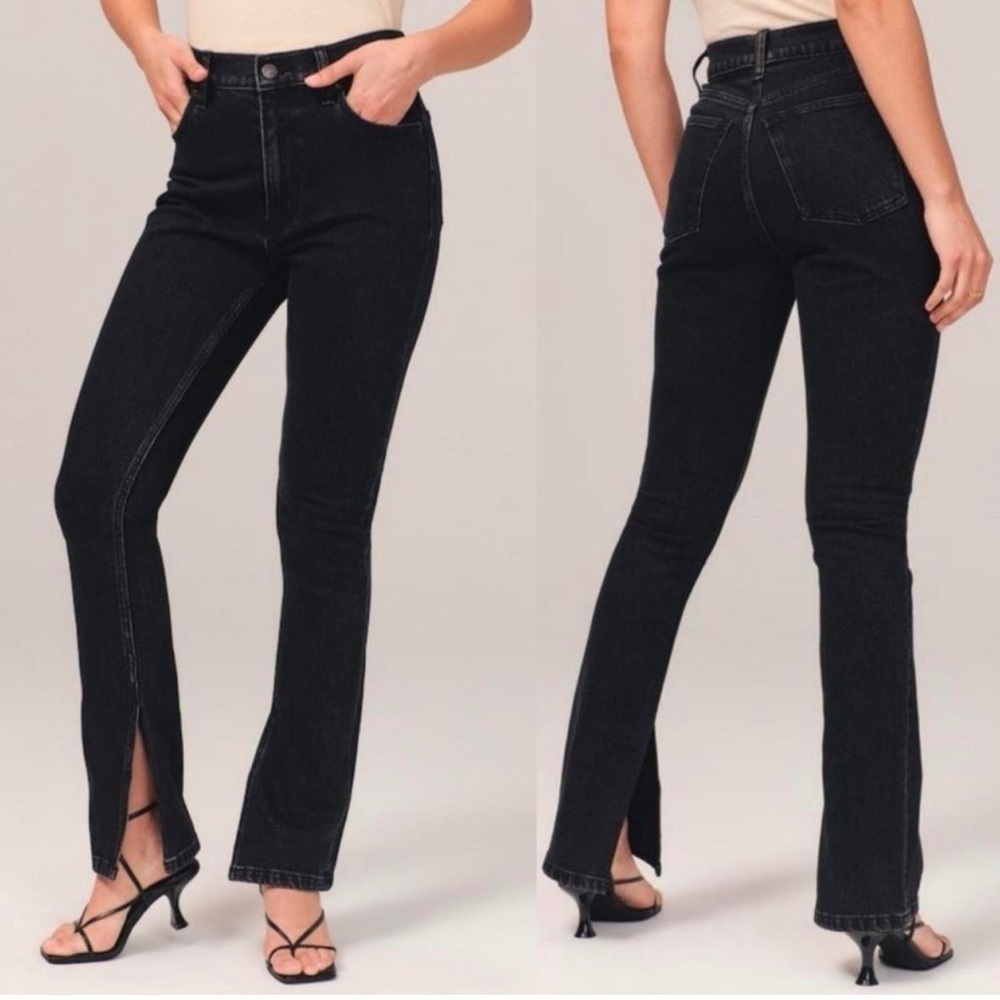 Abercrombie & Fitch Women's Black Bootcut Jeans High Rise